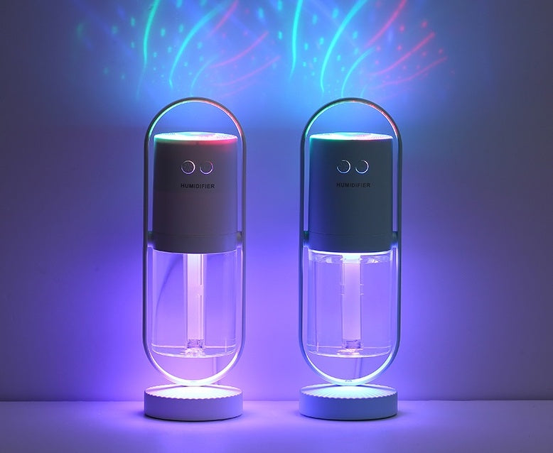 USB Air Humidifier With Projection Night Light For Home
