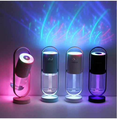 USB Air Humidifier With Projection Night Light For Home