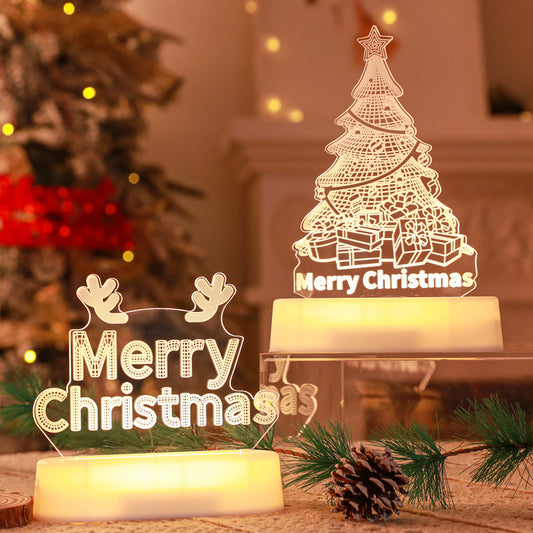 Christmas Decoration 3D Lamp Acrylic LED Lights