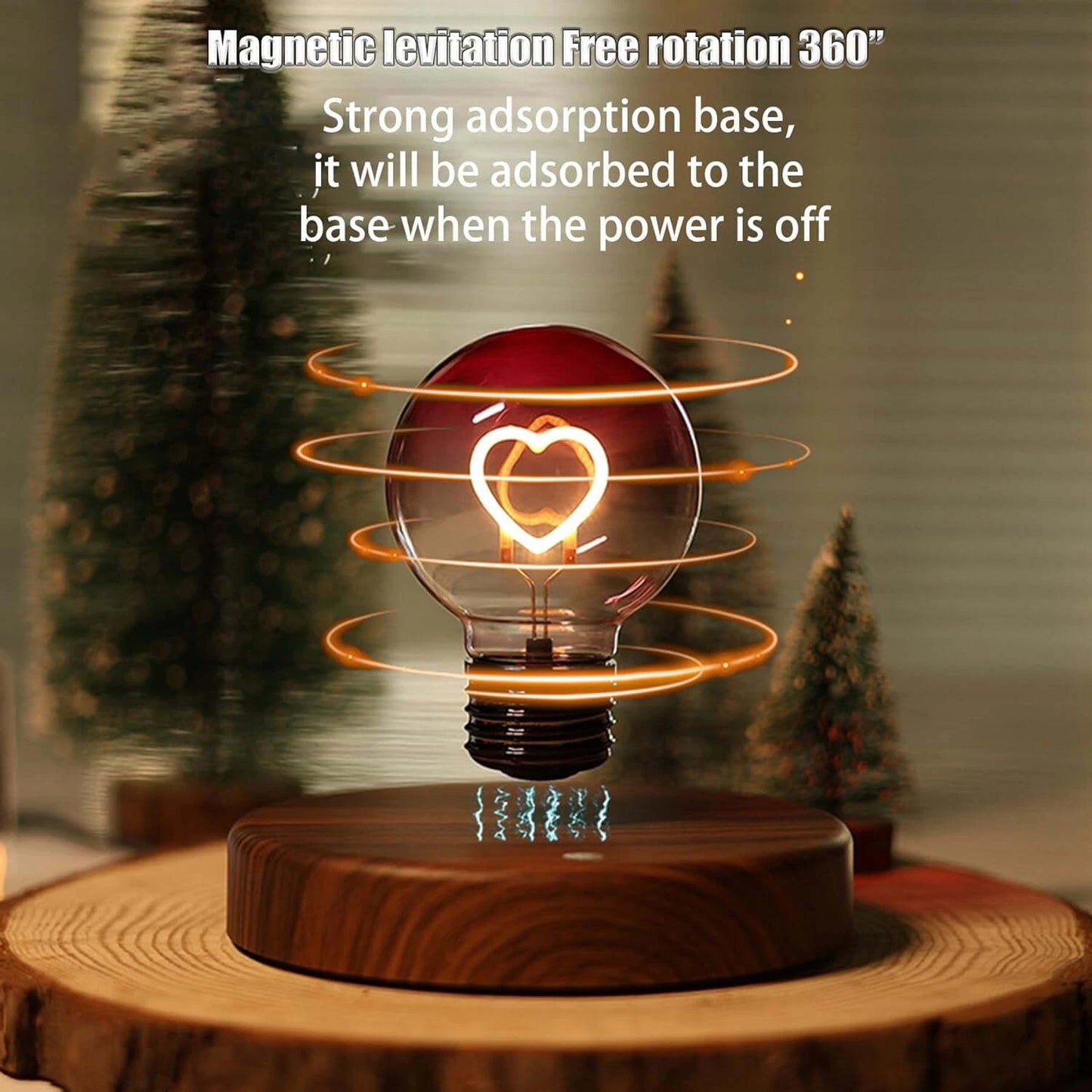 Levitating Heart LED Bulb Lamp